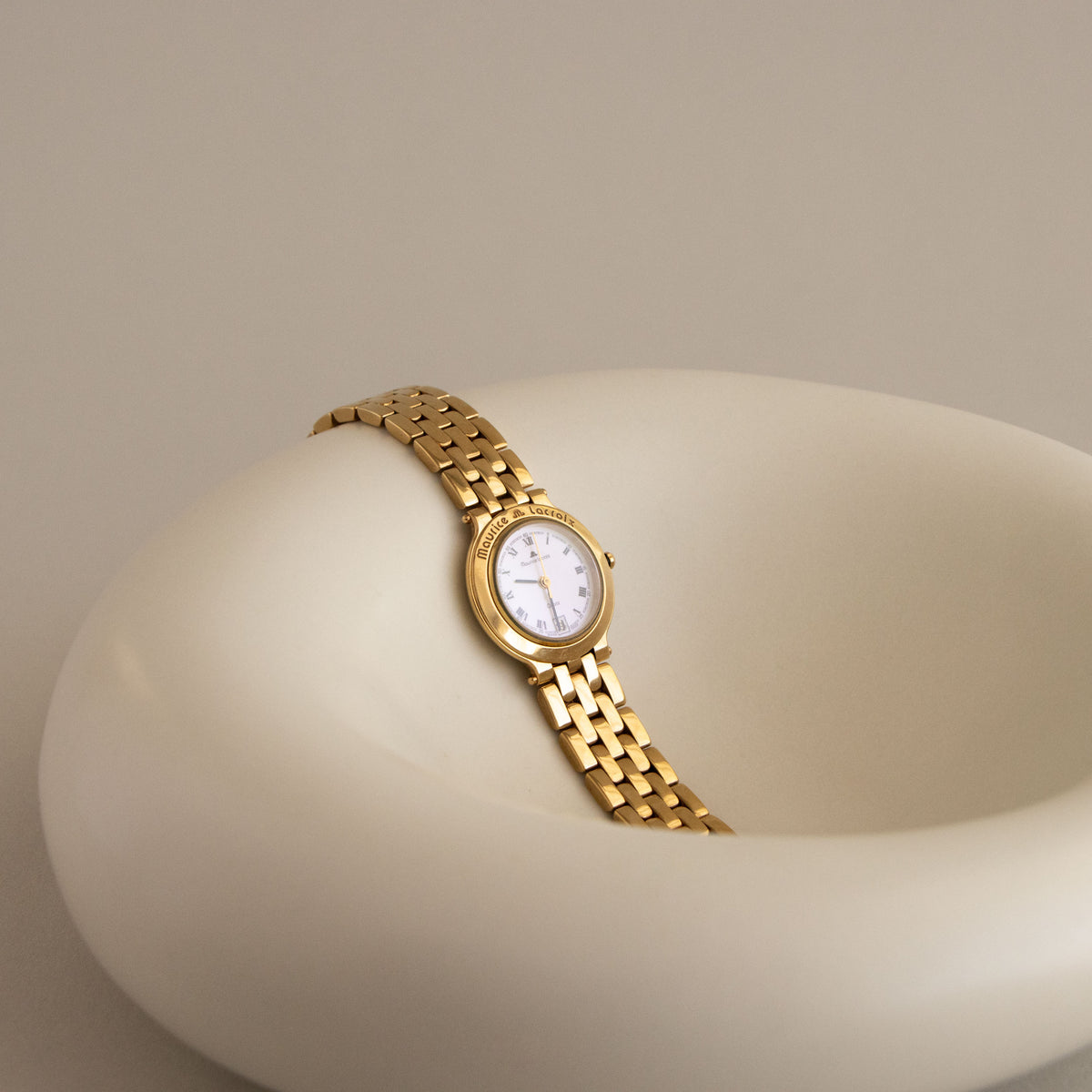 Vintage Maurice Lacroix Swiss Iridescent Gold Watch