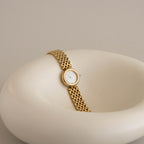 Vintage Charles Jordan Round Sleek Gold Watch