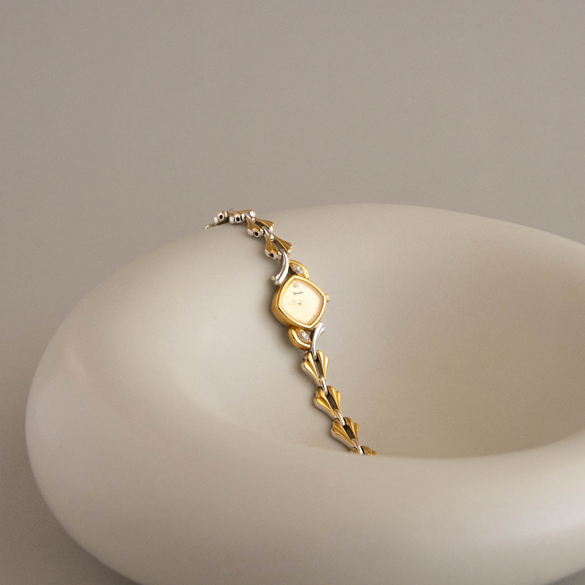 Vintage Dana Diamond Art Deco Two Tone Watch