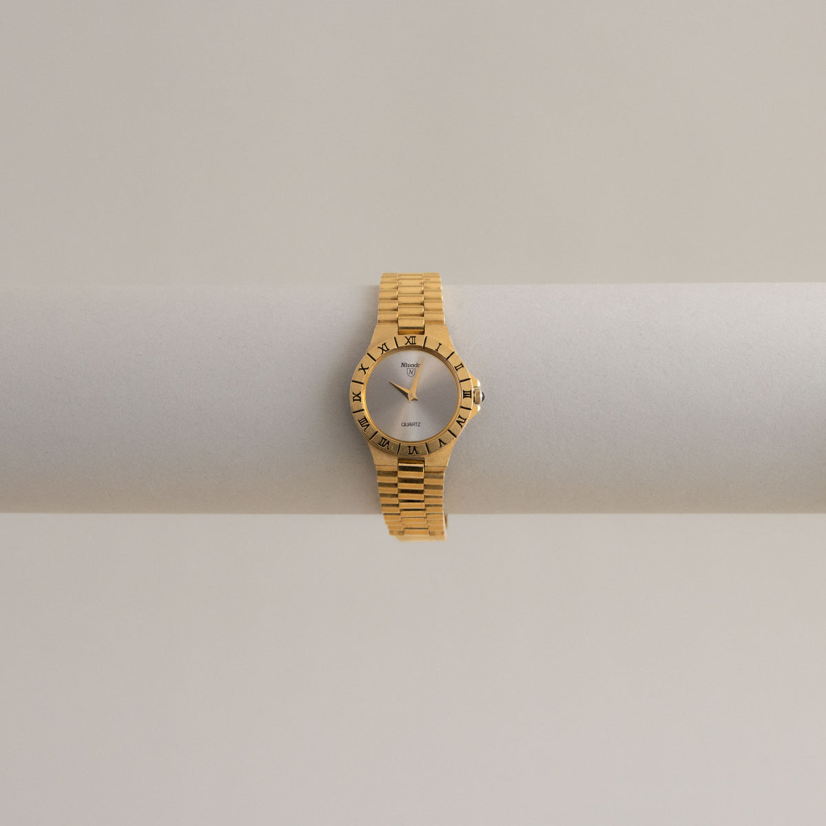 Vintage Nivada Sleek Dial Two Tone Watch