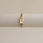 Vintage Katharine Hamnett Slim Rectangular Gold Watch