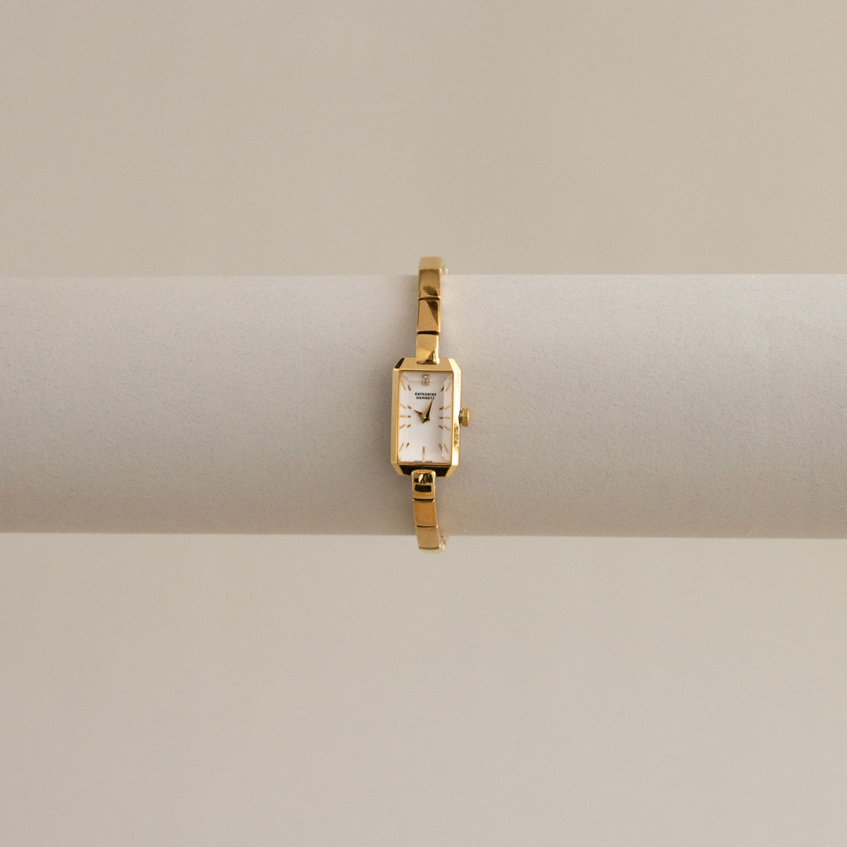 Vintage Katharine Hamnett Slim Rectangular Gold Watch
