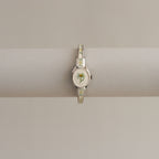 Vintage Andre Mouche Swiss Floral Locket Silver Watch