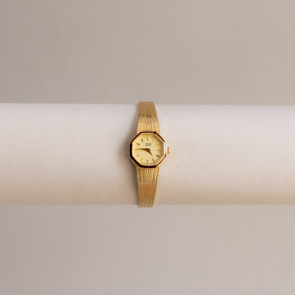 Vintage Citizen Mesh Gold Watch