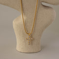 Diamond Baguette Cross Pendant Necklace