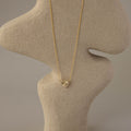 Vintage Pave Ribbed Heart Necklace