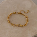 Hammered Rope Link Bracelet
