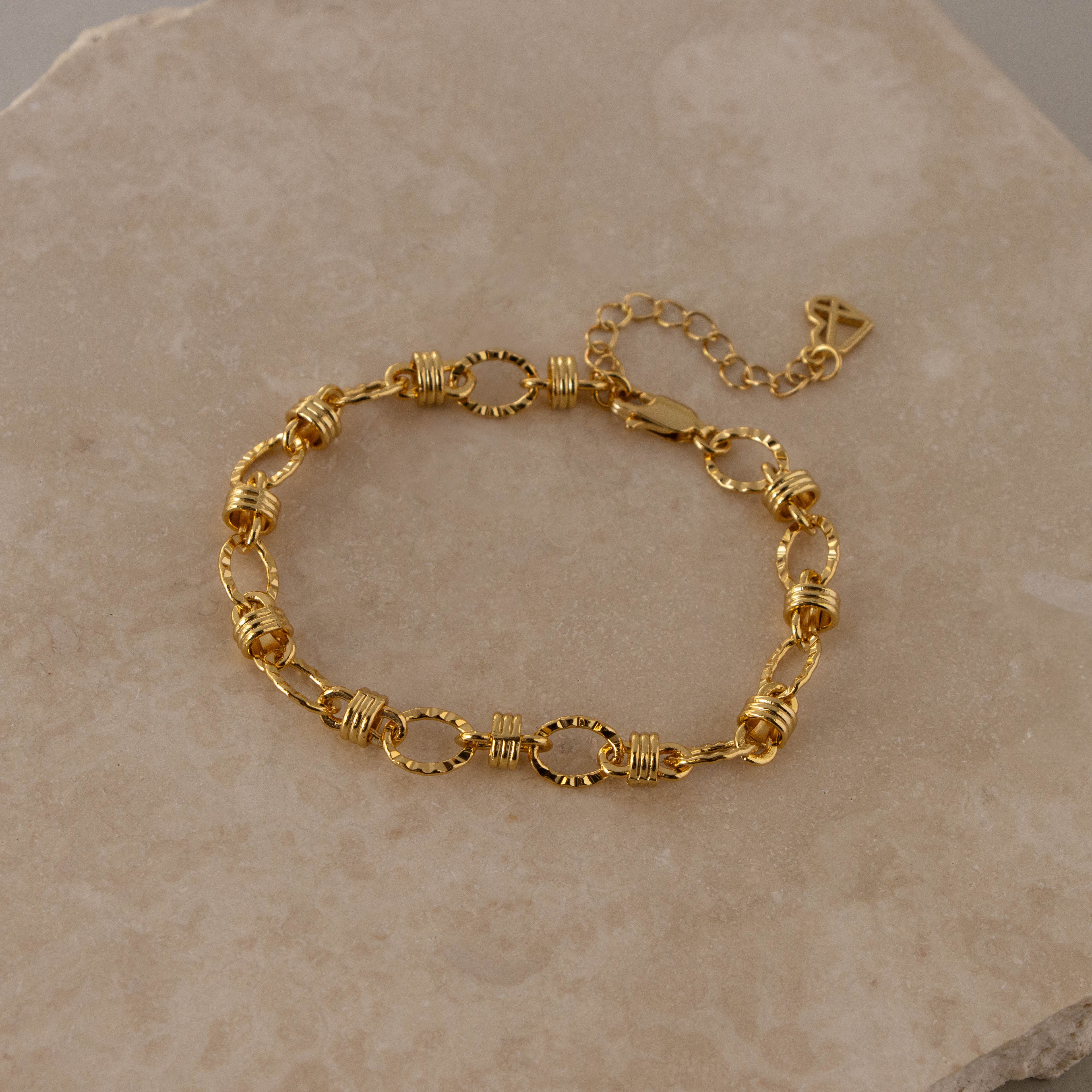 Hammered Rope Link Bracelet