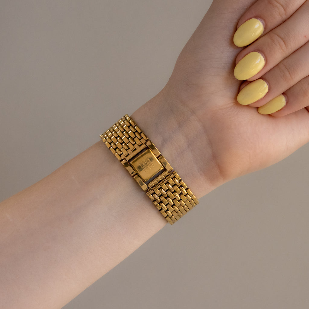 Vintage Givenchy Swiss Square Gold Watch