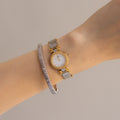 Vintage Balenciaga Swiss Pave Two Tone Watch