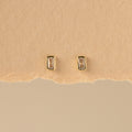 Baguette Diamond Bezel Studs