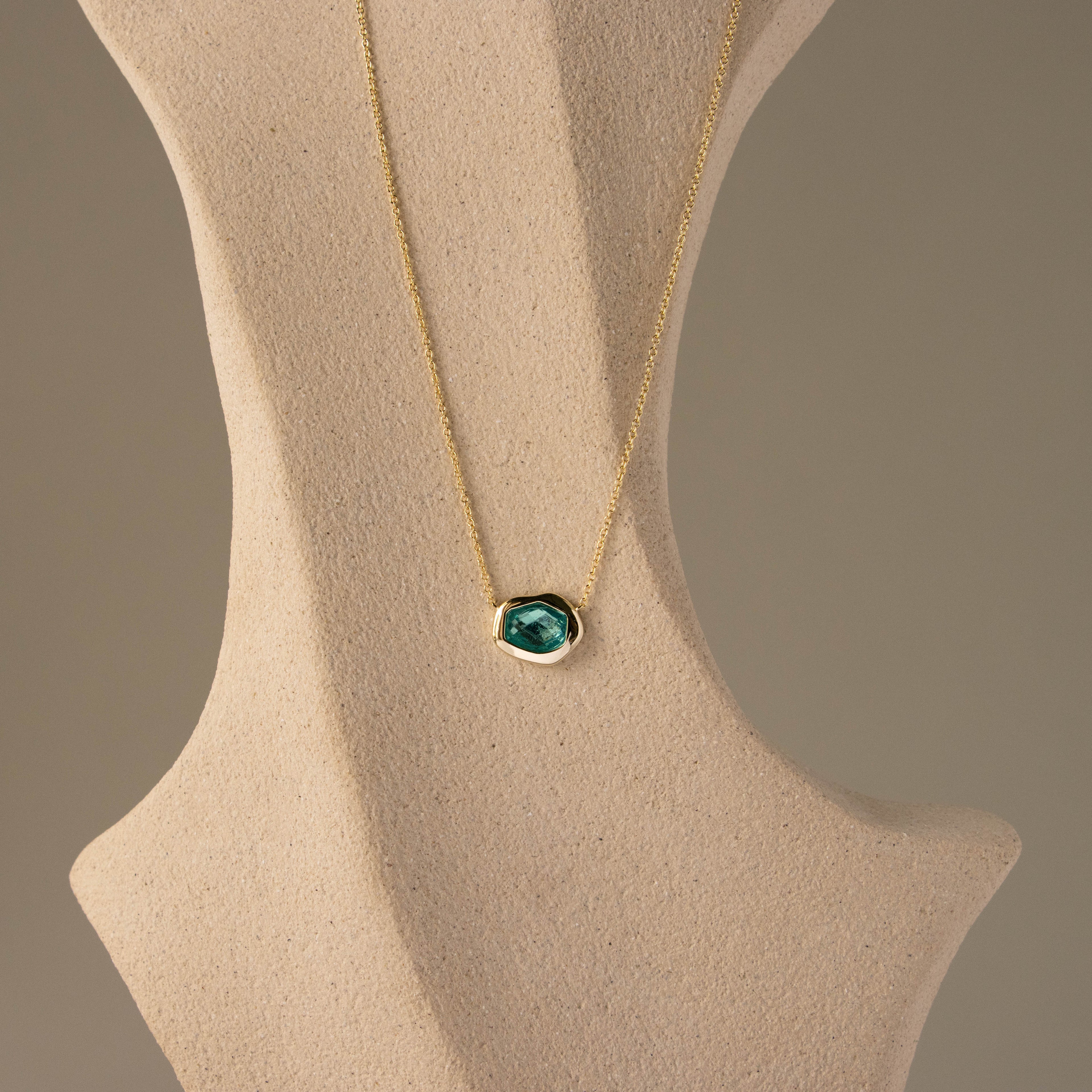 Verdant Emerald Pendant Necklace