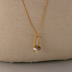 Oval Diamond Clip Necklace