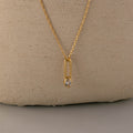 Pear Diamond Clip Necklace