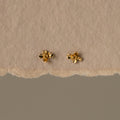 Tiny Golden Flower Studs