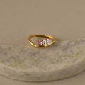 Teardrop Princess Toi et Moi Ring
