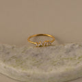 Tiny Diamond Baguette Cluster Ring