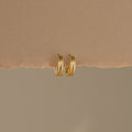 Dainty Double Ridge Huggies