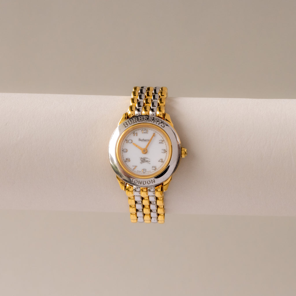 Vintage Burberrys Swiss Nova Two Tone Watch