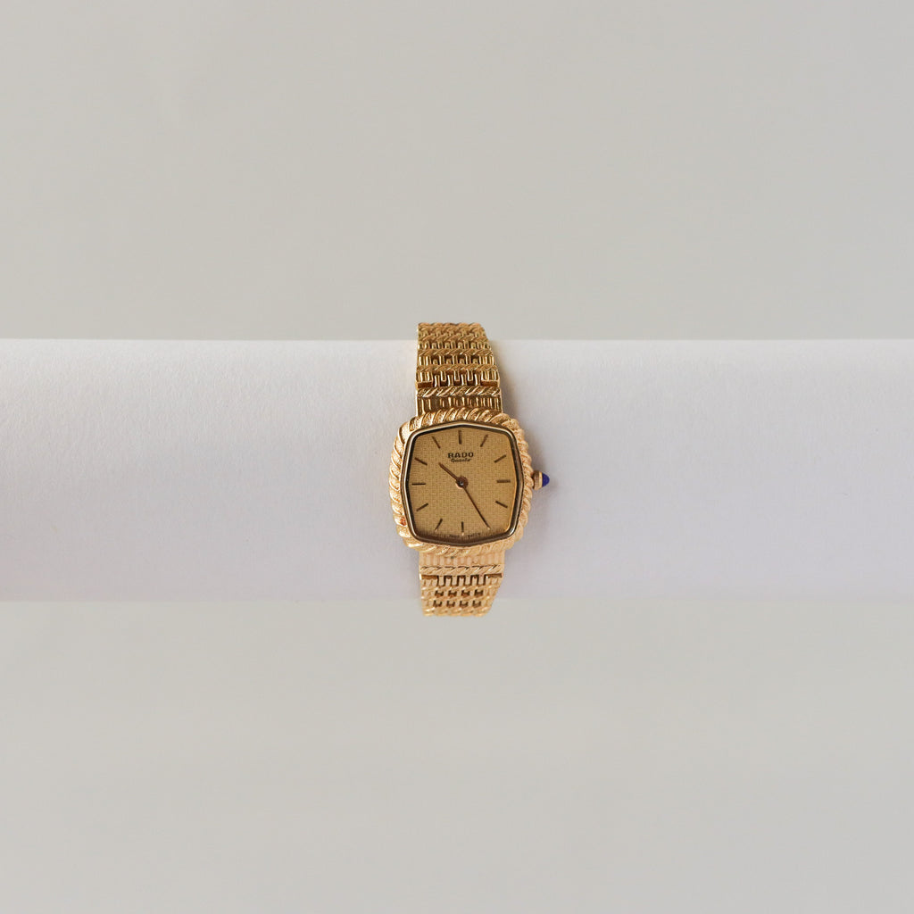 Vintage Rado Square Twist Gold Watch