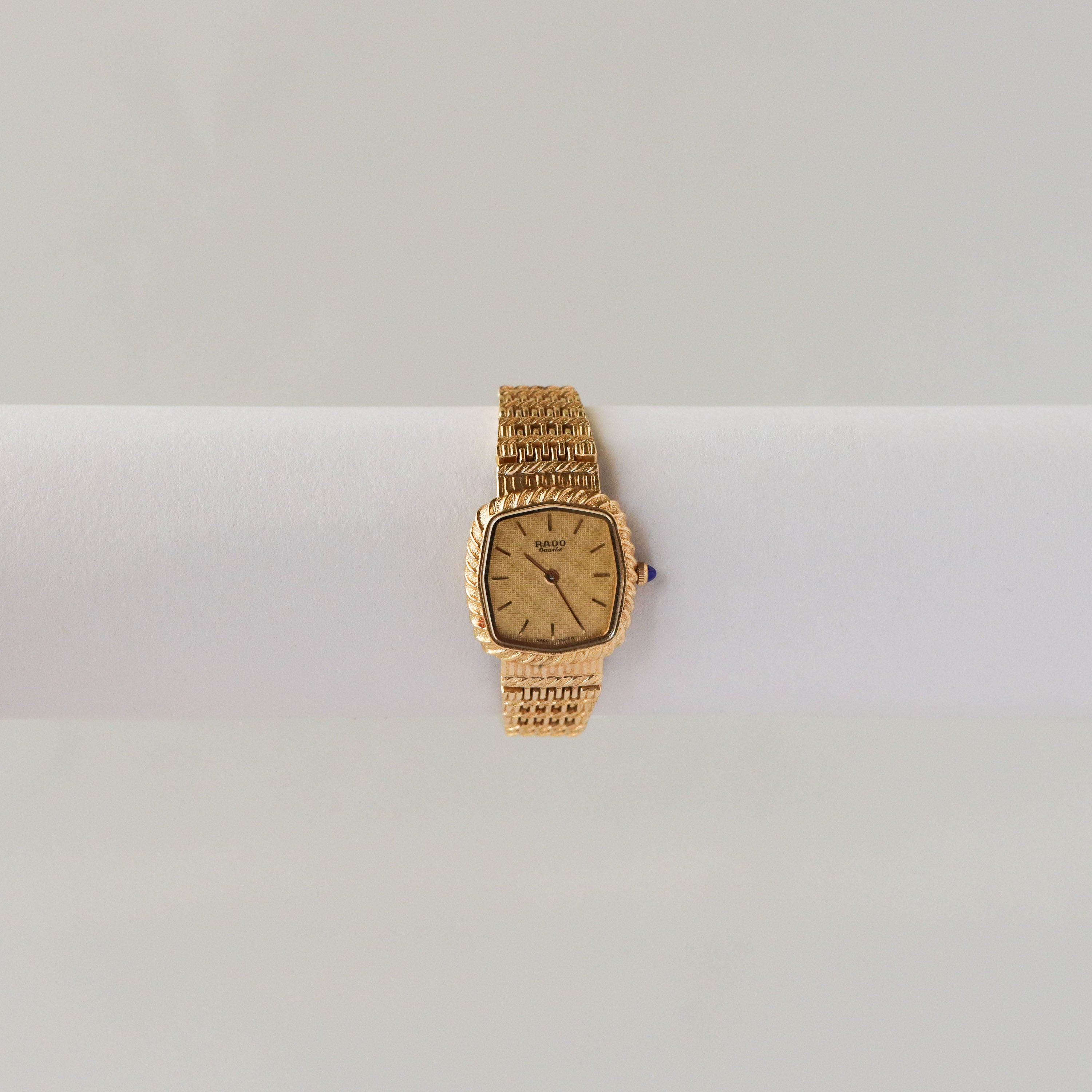 Vintage Rado Square Twist Gold Watch