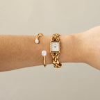 Vintage Gucci Swiss Square Link Gold Watch