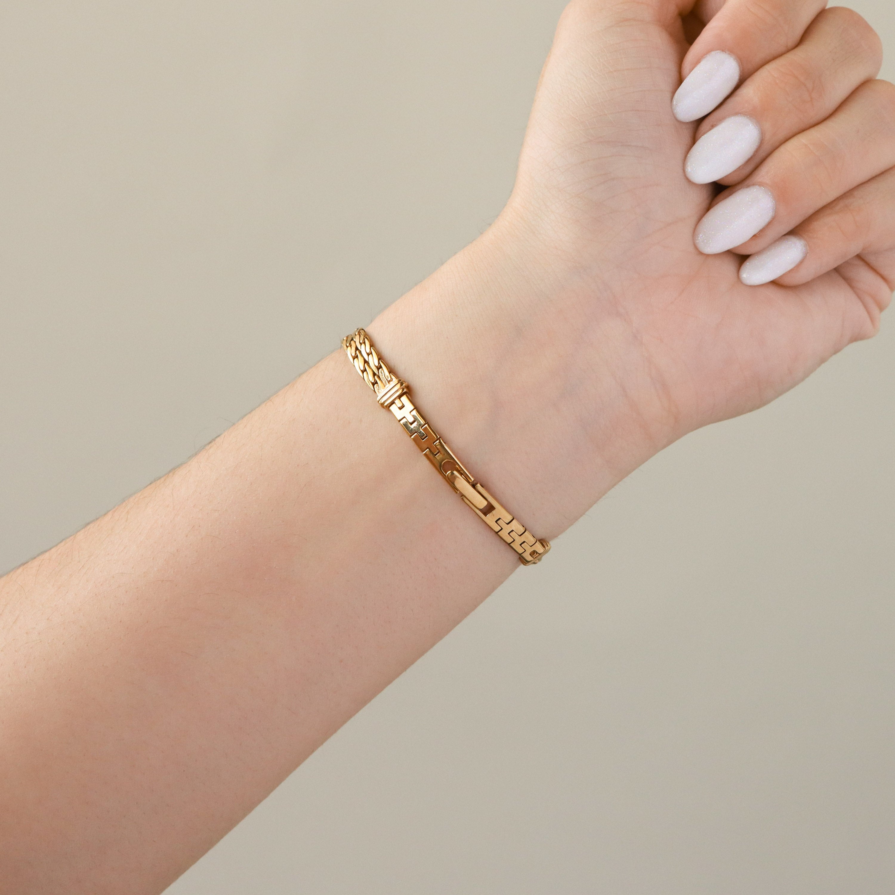 Vintage Christian Bernard Ruby Gold Watch