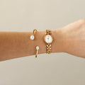 Vintage Nina Ricci Oval Gold Link Watch