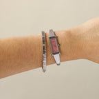 Vintage Gucci Swiss Blush Cuff Silver Watch