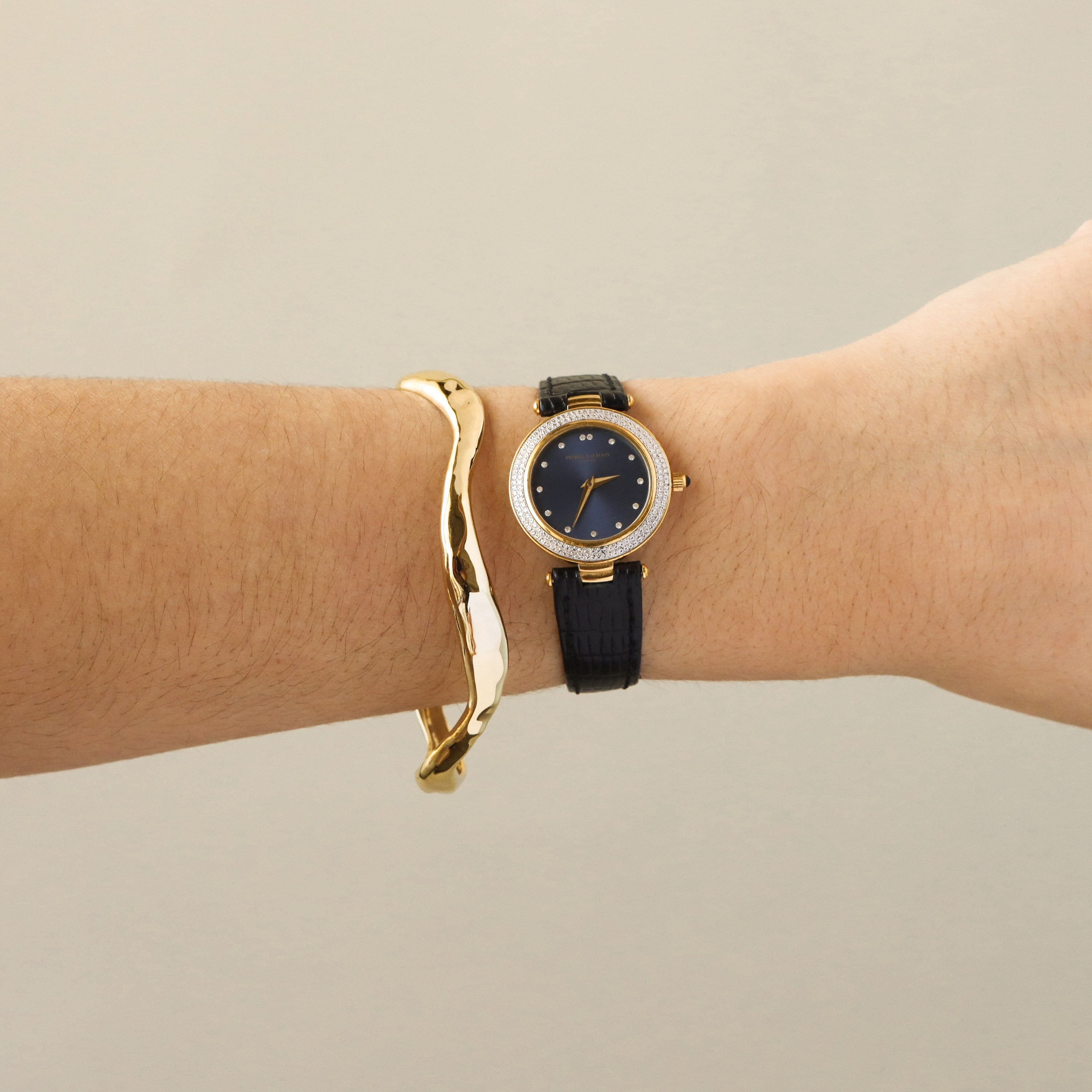 Vintage Pierre Balmain Swiss Ocean Gold Watch