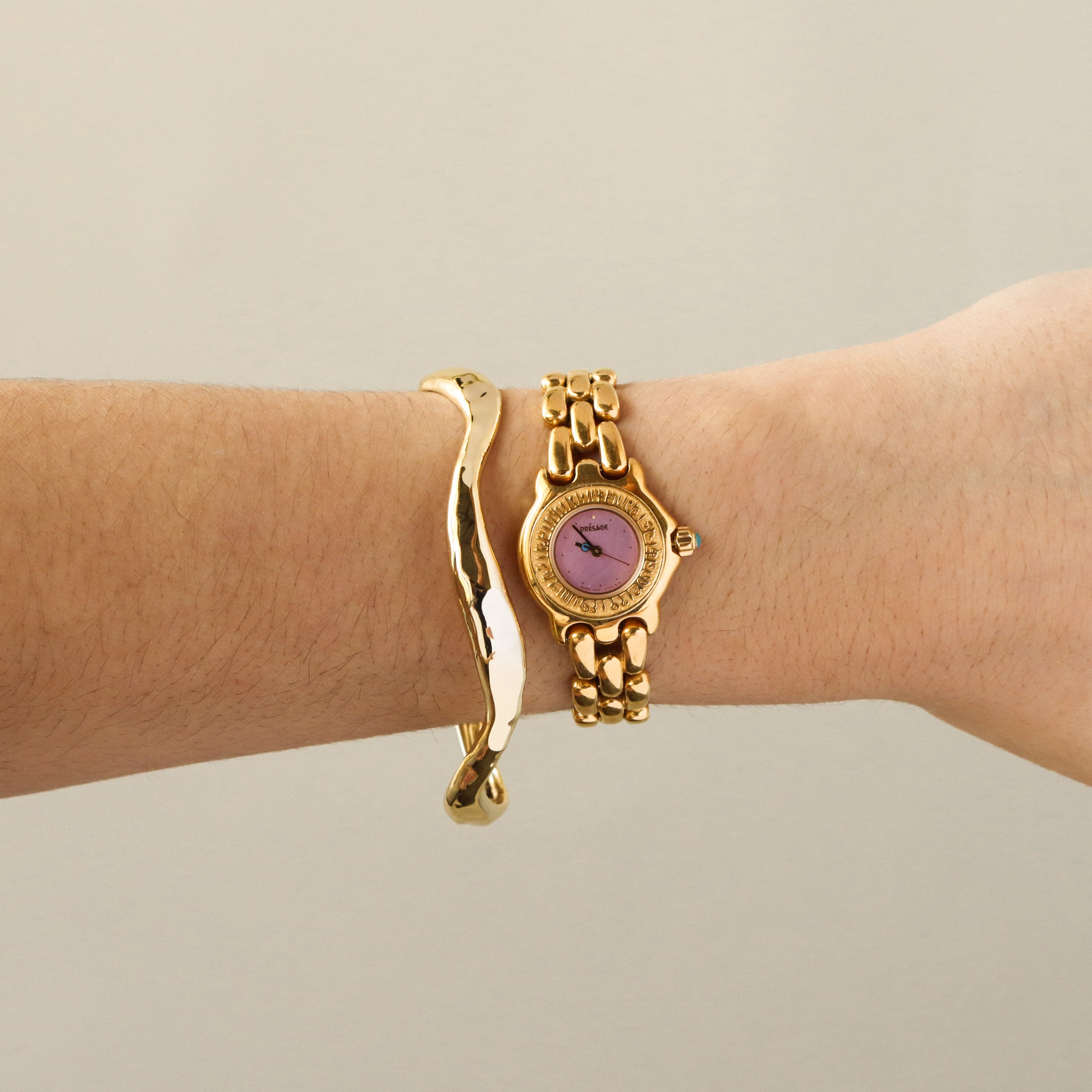 Vintage Presage Blush Gold Watch