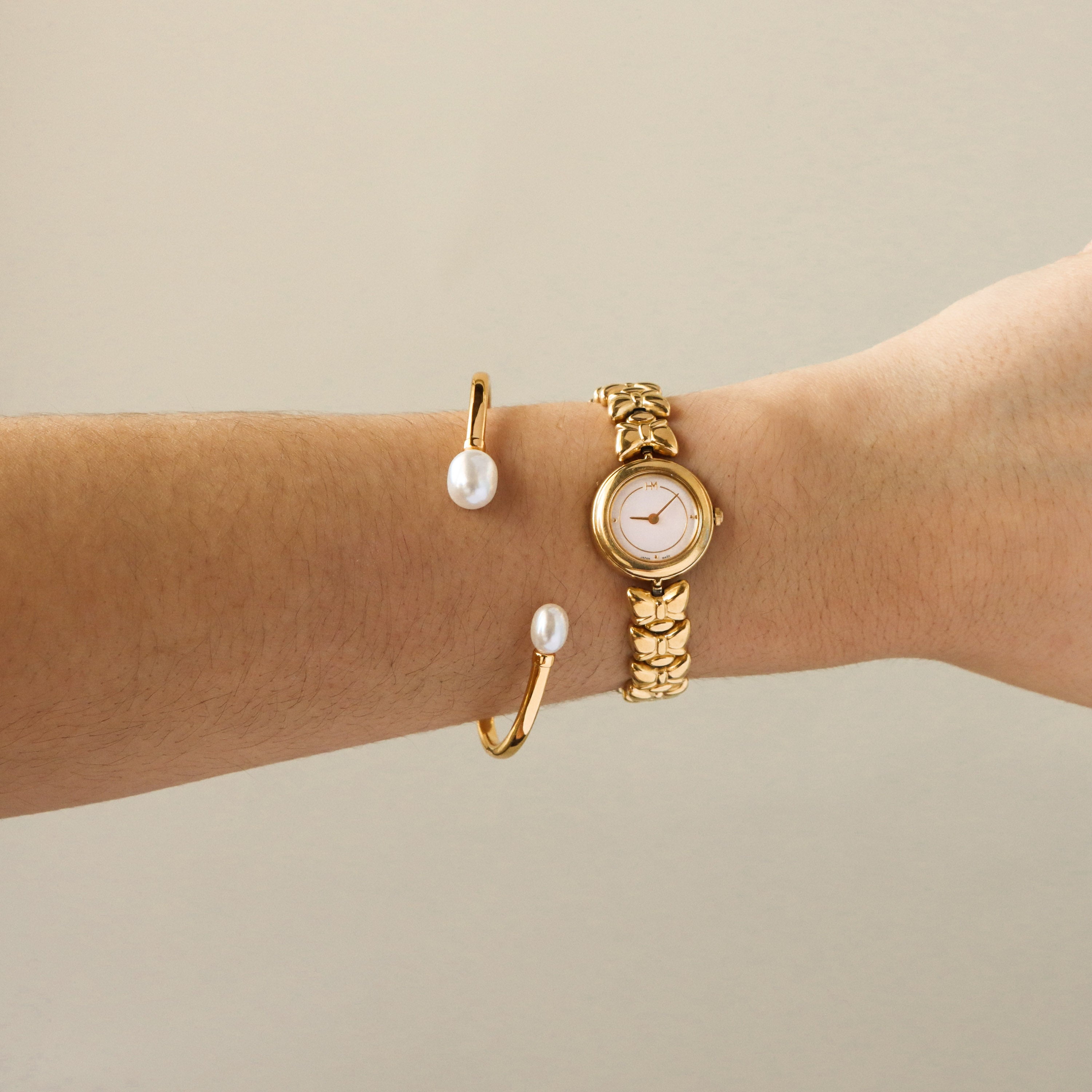 Vintage Hanae Mori Butterfly Gold Watch