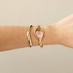 Vintage Fontenay Pave Teardrop Gold Watch
