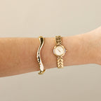 Vintage Christian Aujard Pave Gold Watch