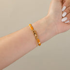 Vintage Citizen Orange Link Gold Watch