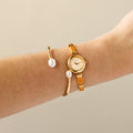 Vintage Citizen Orange Link Gold Watch