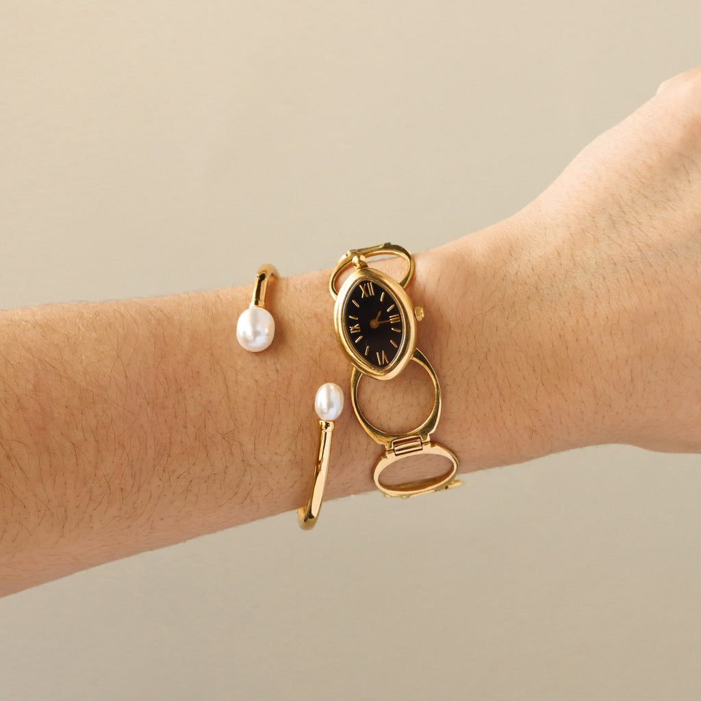 Vintage Midnight Convertible Gold Ring & Watch