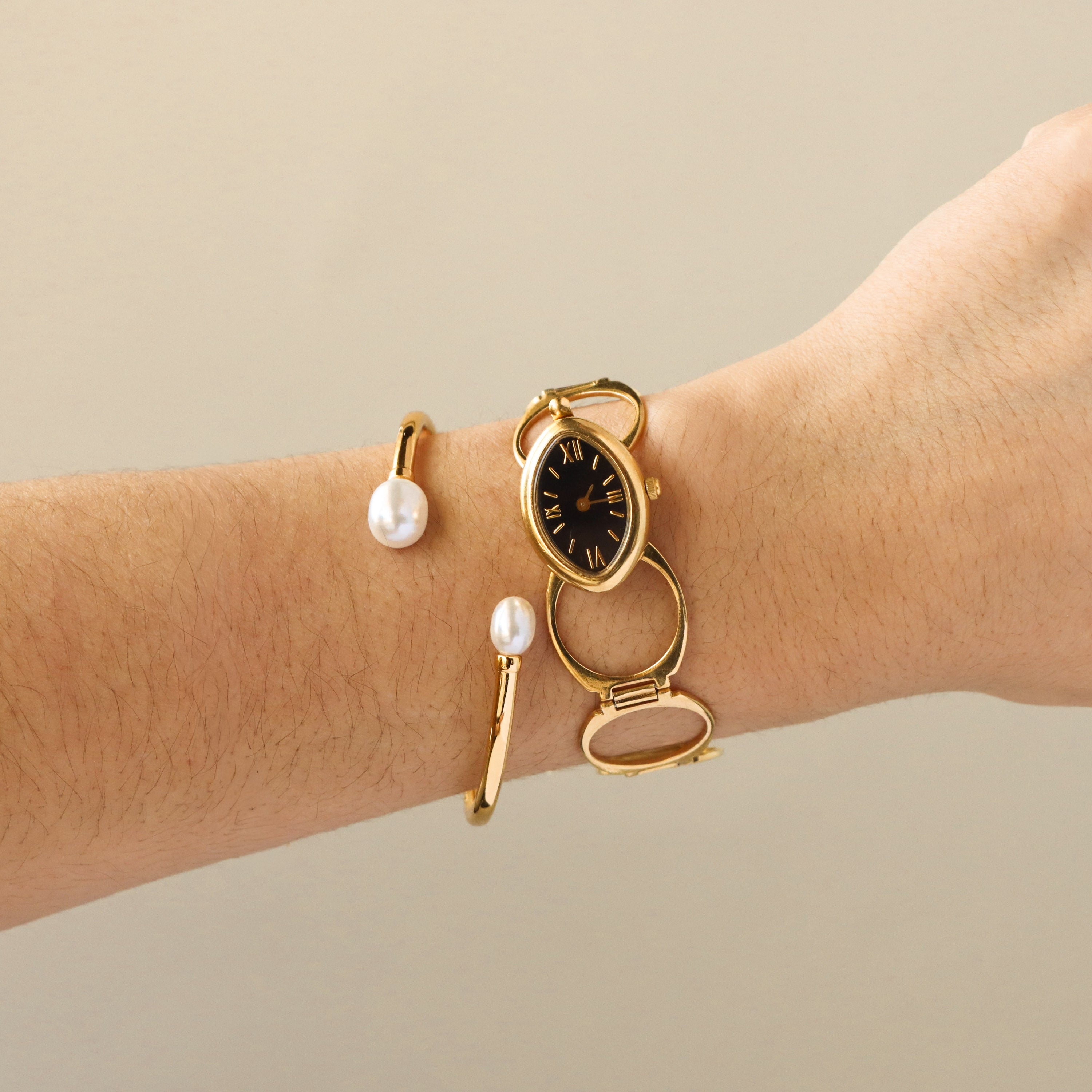 Vintage Midnight Convertible Gold Ring & Watch