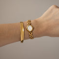 Vintage Seiko Exceline Mariposa Gold Watch