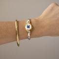 Vintage Andre Mouche Swiss Ivory Floral Locket Gold Watch