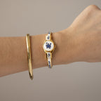 Vintage Andre Mouche Swiss Ivory Floral Locket Gold Watch