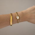 Vintage Seiko Oval Champagne Gold Watch