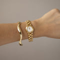 Vintage Mila Schön Beaded Round Gold Watch