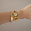Vintage Vogele Swiss Bezel Knot Link Gold Watch