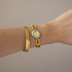 Vintage Vogele Swiss Bezel Knot Link Gold Watch