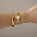 Vintage Charles Jordan Round Sleek Gold Watch