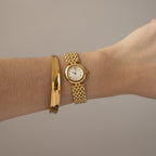 Vintage Charles Jordan Round Sleek Gold Watch