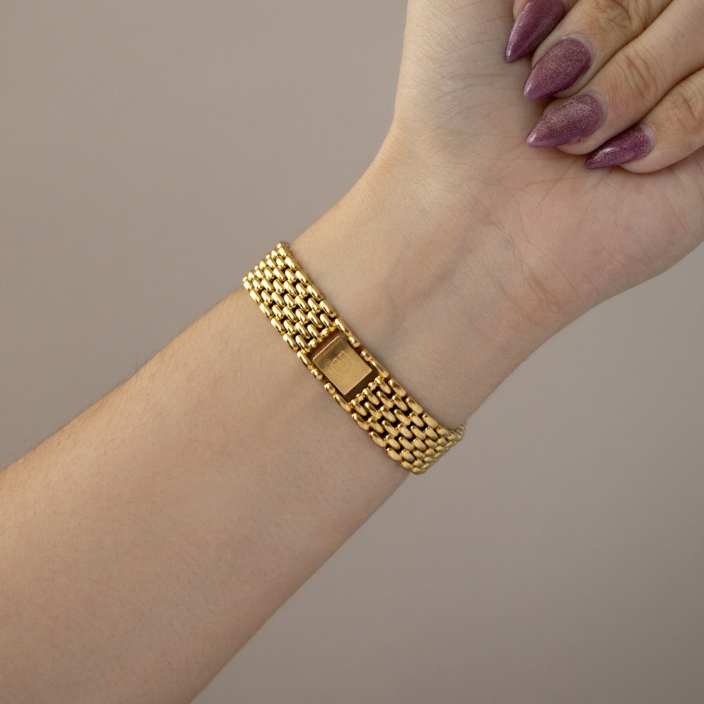 Vintage Charles Jordan Round Sleek Gold Watch