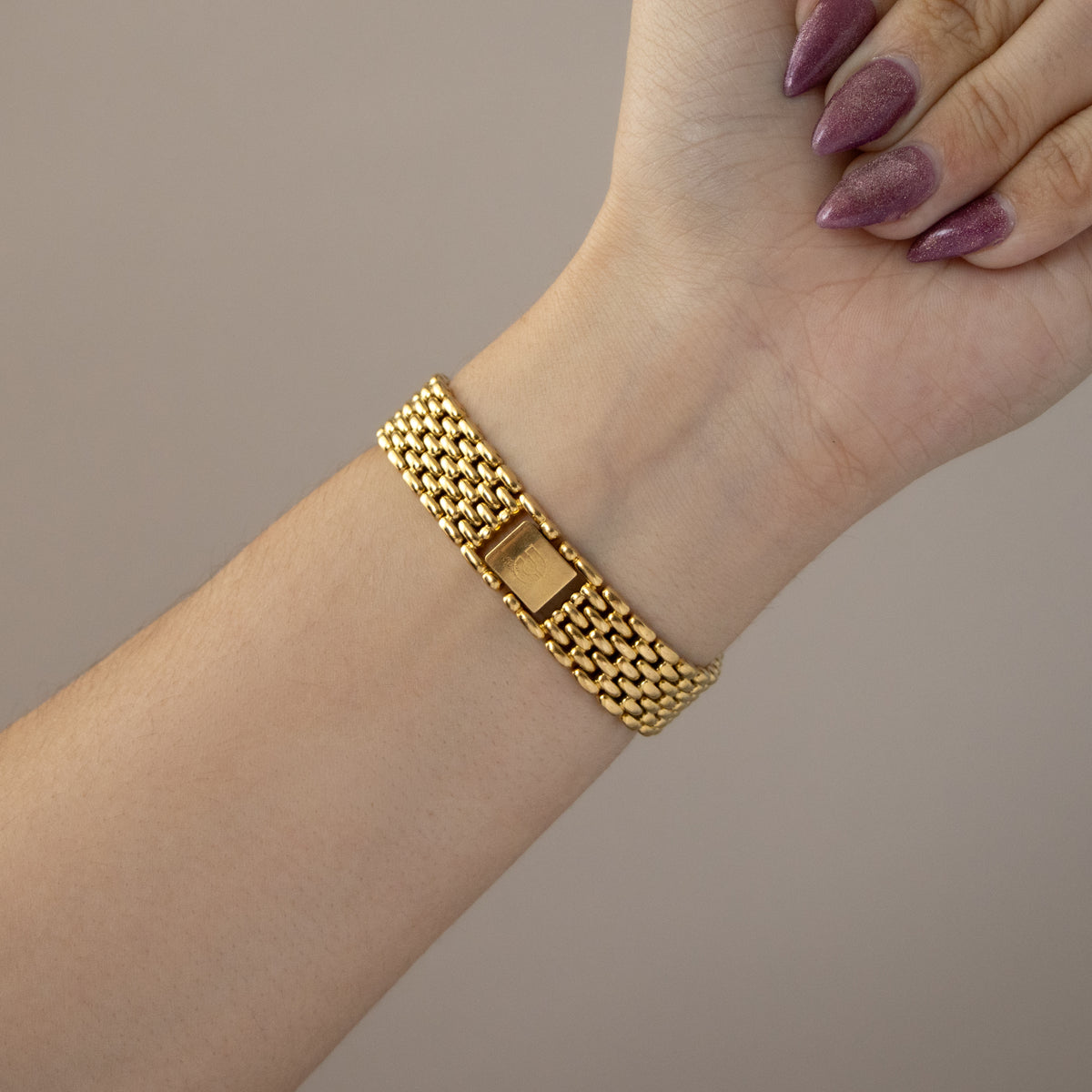 Vintage Charles Jordan Round Sleek Gold Watch