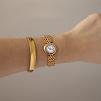 Vintage Charles Jordan Dainty Round Gold Watch